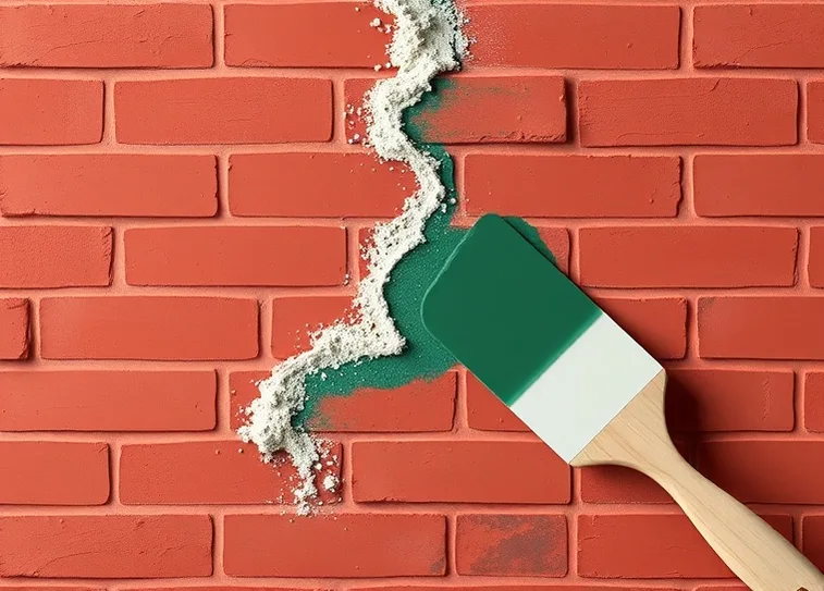 Ponçage et rebouchage des fissures avant mise en peinture